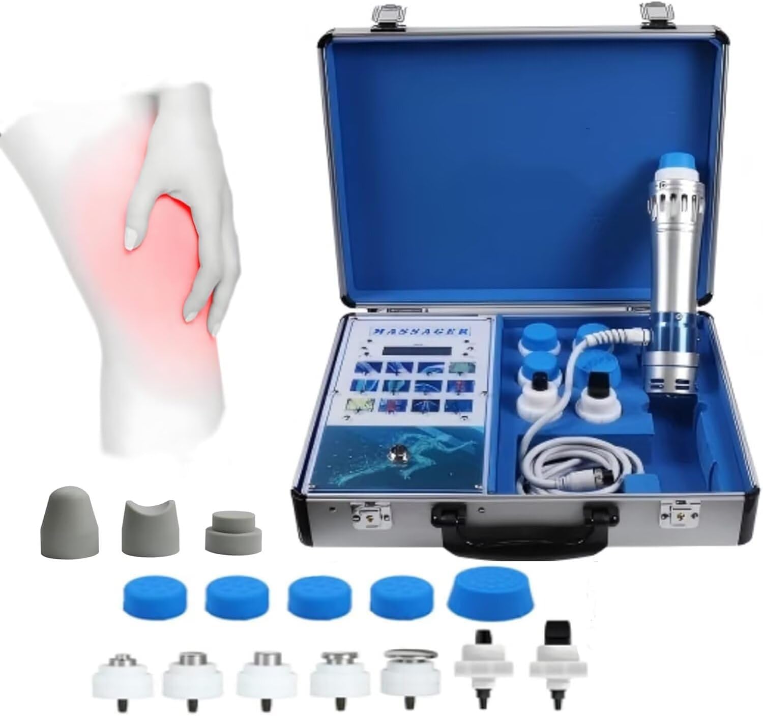 Shock Wave Therapy Device for Muscle, Tendon & Skeletal Pain Relief - Electric Shock Wave Treatment for Home Use, Relaxation & Recovery After Exercise