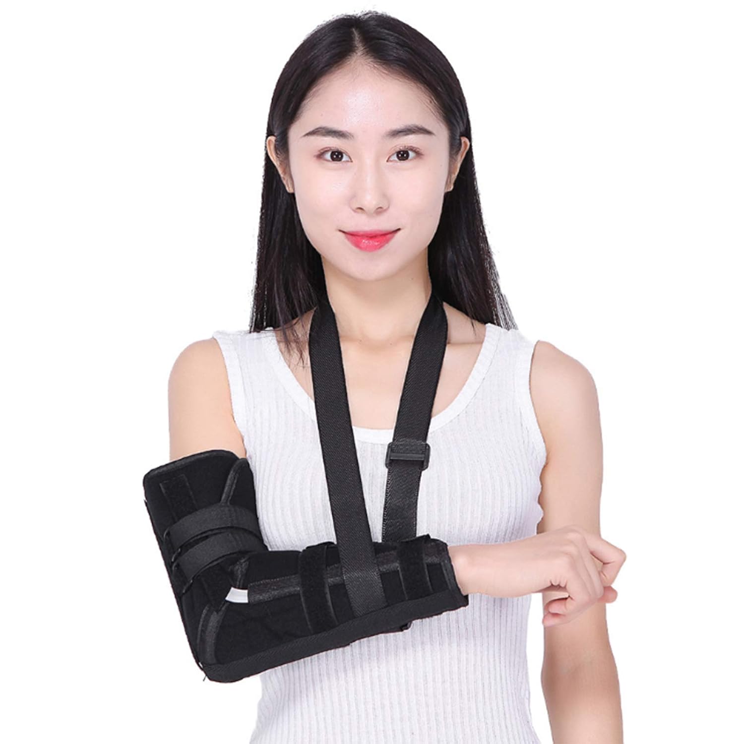 Adjustable Elbow Joint Fixation Brace, Brace for Upper Limb Fractures, Correction Orthosis, Forearm Slings Suitable for Fractures And Sprained Wrists,S,M