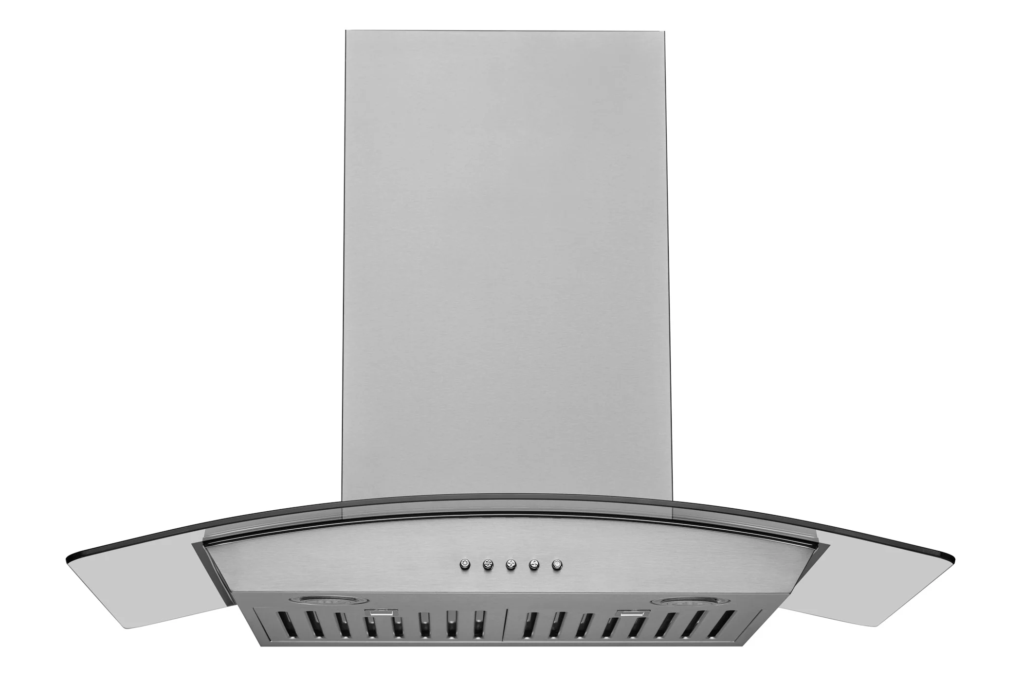 Hauslane Wall Mount Range Hood with Tempered Glass in Stainless Steel (WM-630SS)