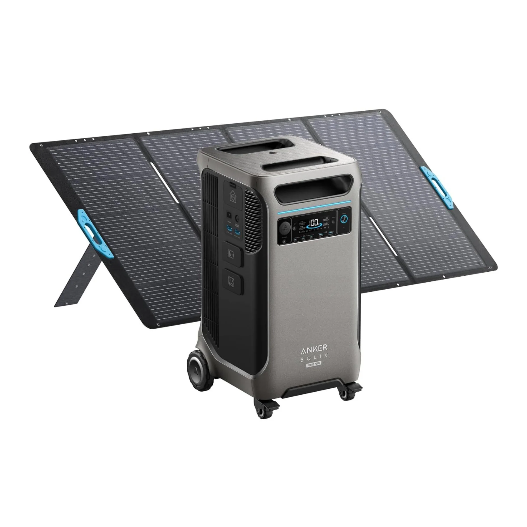 Anker SOLIX F3800 PLUS with 400W Solar Panel - 3.84kWh, Dual-Voltage 120V/240V