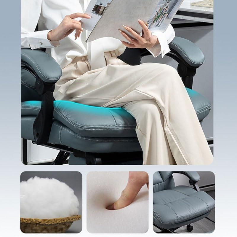 Office Chair Can Lie Down Computer Stool Ergonomics Back Support Simple Furniture Linkage Armrest Sponge Cushion (D As Shown)