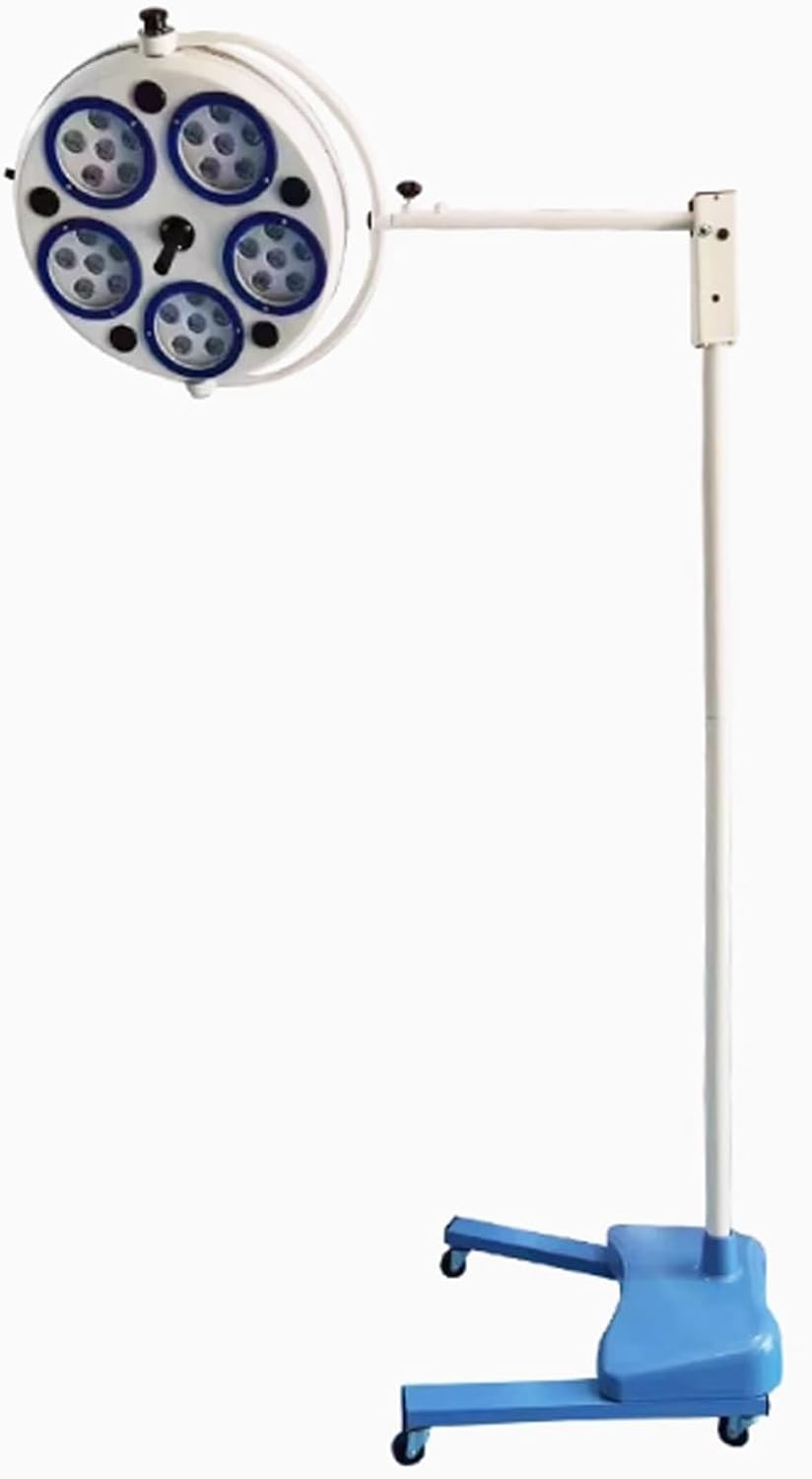 Mobile Surgical Examination Lamp, LED Surgical Medical Exam Light, Flexible and Rotatable Lamp Head with Fixed Height, Brightness Adjustable with Stable Base