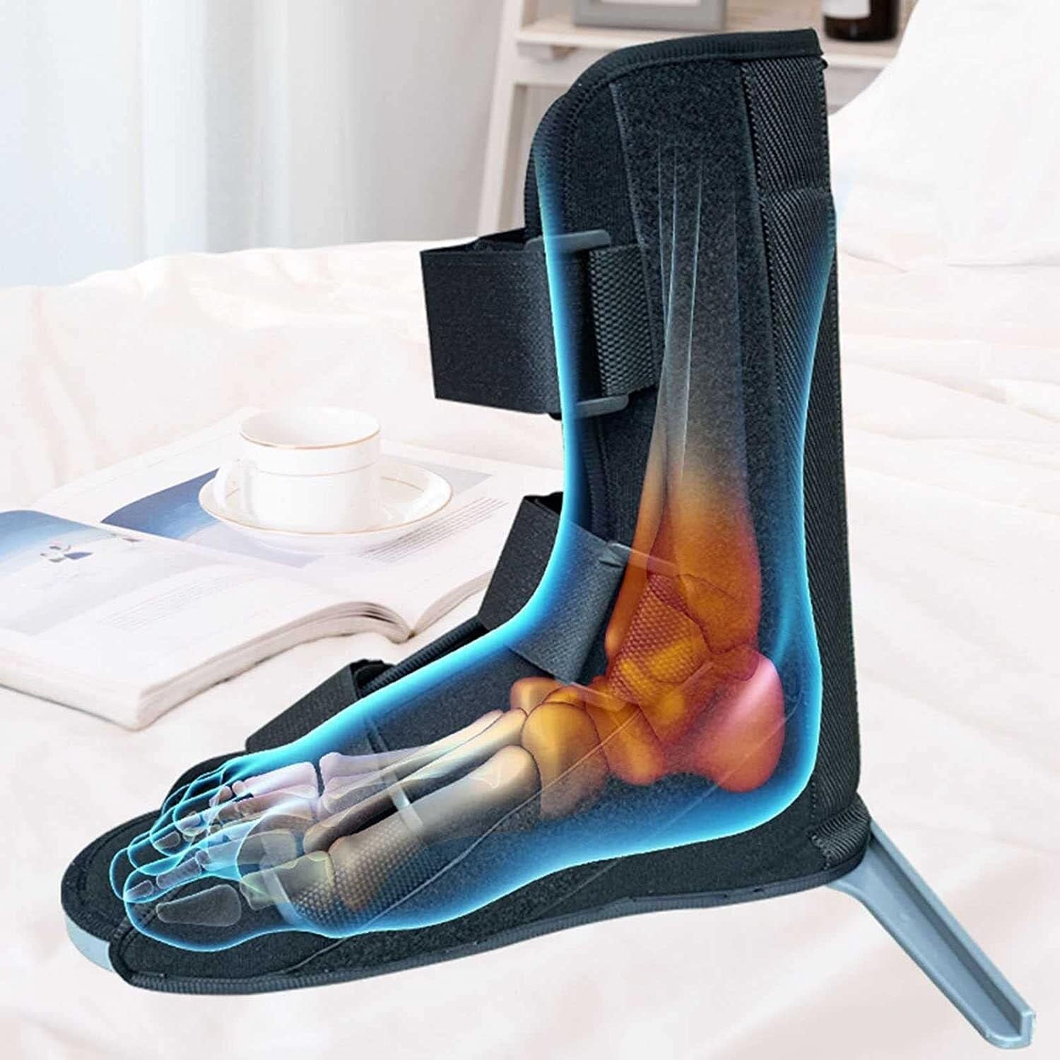 Walking boots fracture boots broken foot fracture anti rotation ankle walking boot splint fixation orthosis for inversion foot stabilizer boot brace support ankle brace(Small)