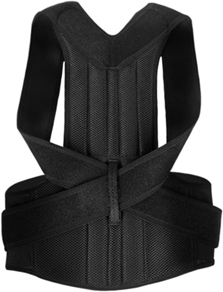 Posture Corrector Posture Corrector Women and Men,Shoulder Upright Support Trainer Back Brace Straightener Body Correction Neck Pain Relief Clavicle Back posture (Color : Black, Size : XXX-L