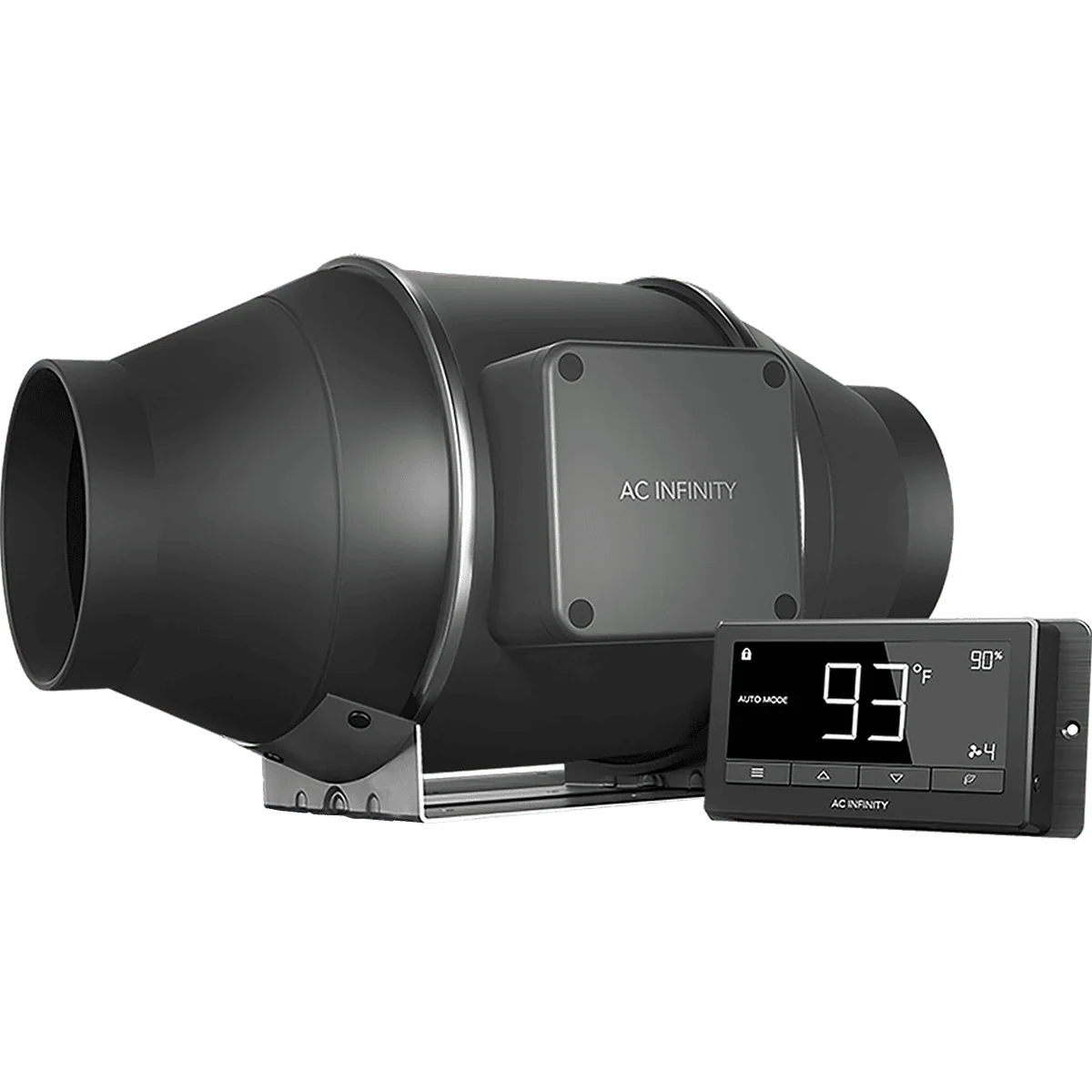 AC Infinity CLOUDLINE T4 4-In Inline Duct Fan w/ LCD Thermal Controller