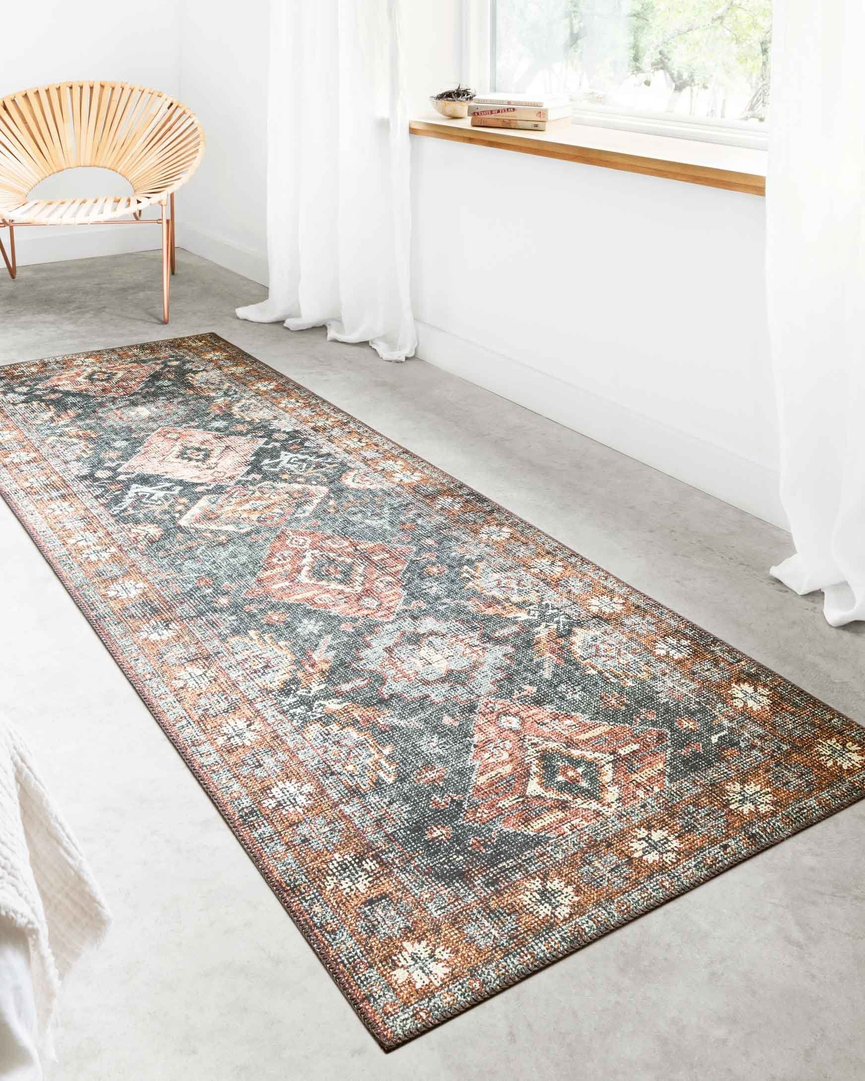 Loloi II Skye Collection - Traditional Power Loomed Rug in Sea & Rust (SKY-10)