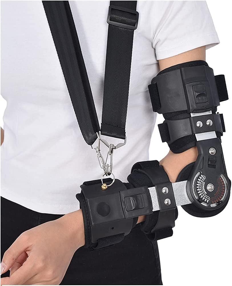 Fixed Elbow Brace Adjustable Elbow Joint Fixed Brace, Elbow Joint Training Arm Fixed Brace, for Tearing,Dislocation,Rehabilitation (Size : Left Hand)