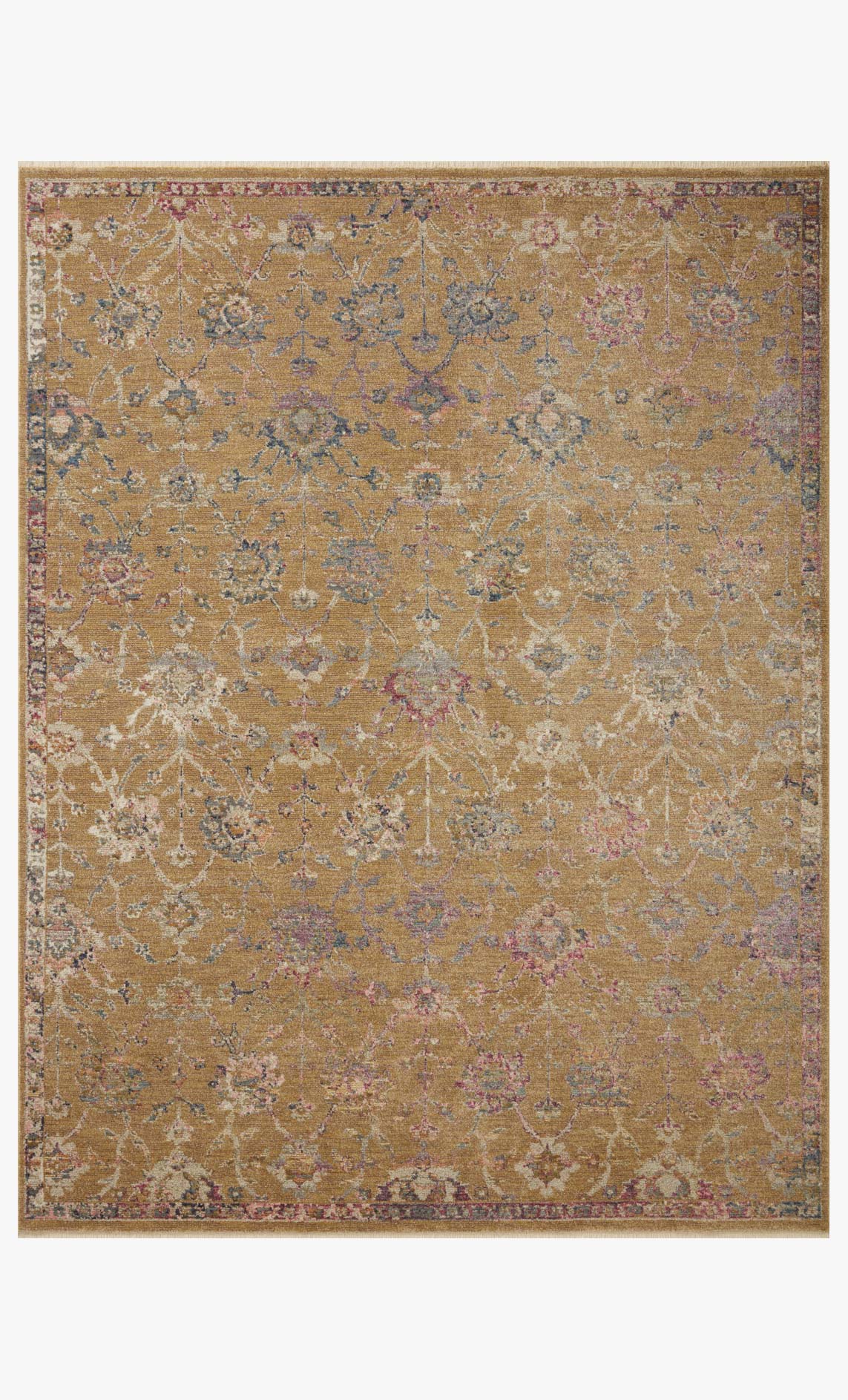 Loloi Giada Collection - Traditional Power Loomed Rug in Gold (GIA-05)