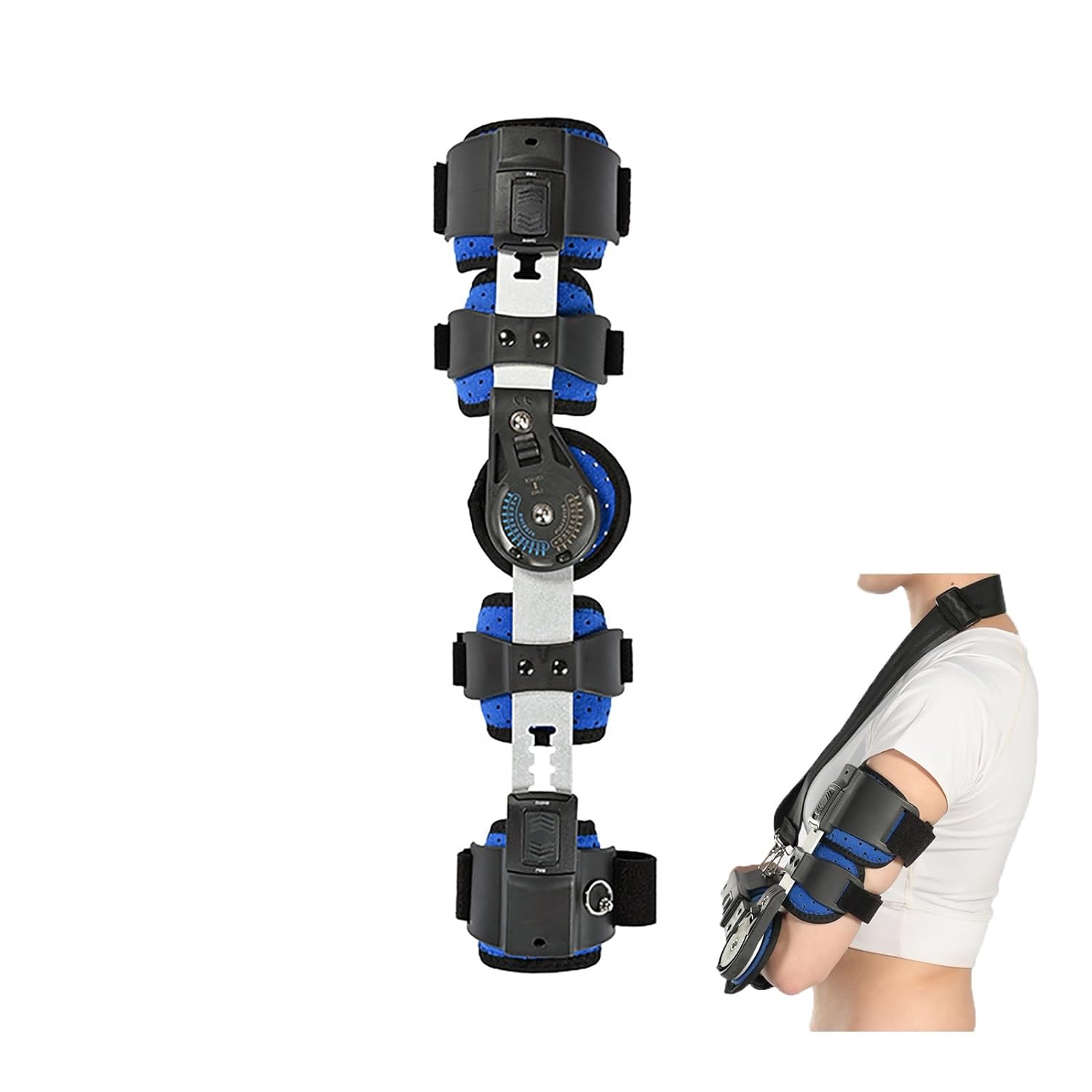 Rom Hinged Elbow Support Splint Orthopedic Brace Adjustable Elbow Support Fixation Postoperative Arm Support Recovery Brace