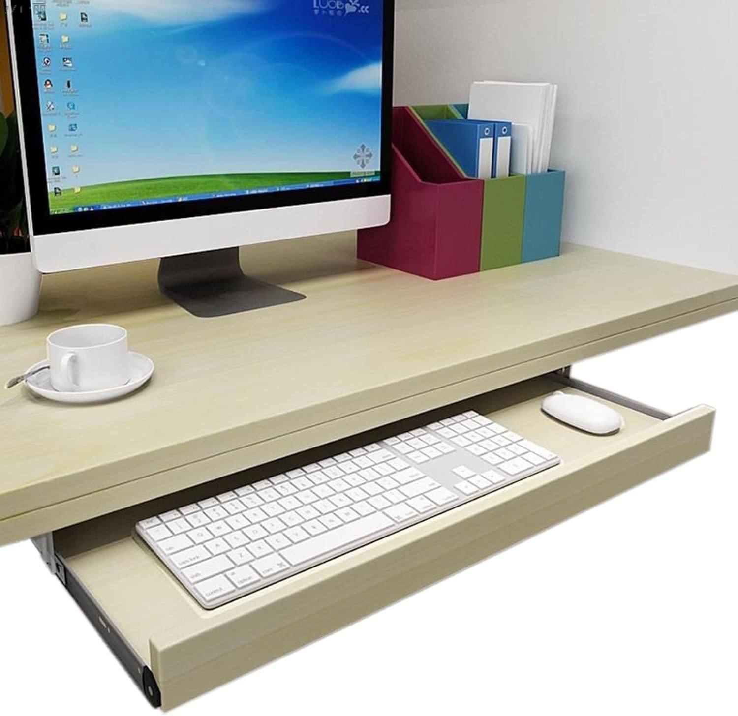 Desk Wrist Support Sliding Wooden Keyboard Tray Drawer, Keyboard Shelf Under The Desk, Desk Armrest, 54/60/70Cm, 3 Styles Desk Tray for Keyboard, for Office Workers and G,Amaple-70cm x 27cm