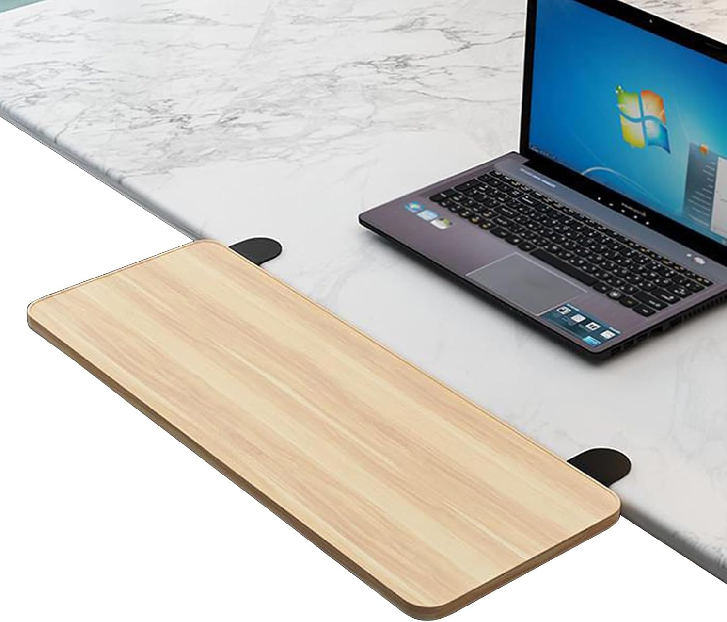Desk Extender Tray ?52 65 75 cm Ergonomics Elbow Arm Support - Keyboard Mouses Platform Extender - 90° Foldable Keyboard Drawer Tray/Teak/75 * 25Cm,