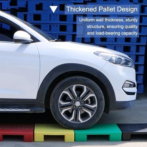 Non-Slip Lightweight Plastic Pallet Tray - Waterproof, Wear-Resistant Storage Pad for Easy Stacking & Cleaning in Industrial & Laboratory Settings (Green)