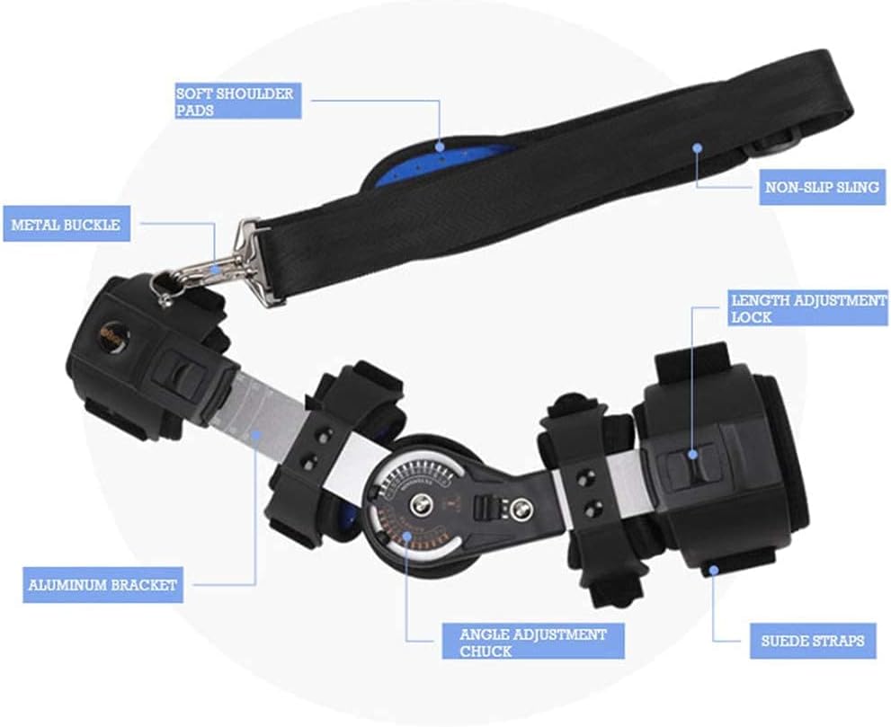 arm Sling Shoulder Sling arm Brace Shoulder immobilizer Elbow ROM Brace with Sling Adjustable Elbow Support Stabilizer Splint for Ligament Strains Post Recovery(Color:Right Hand)