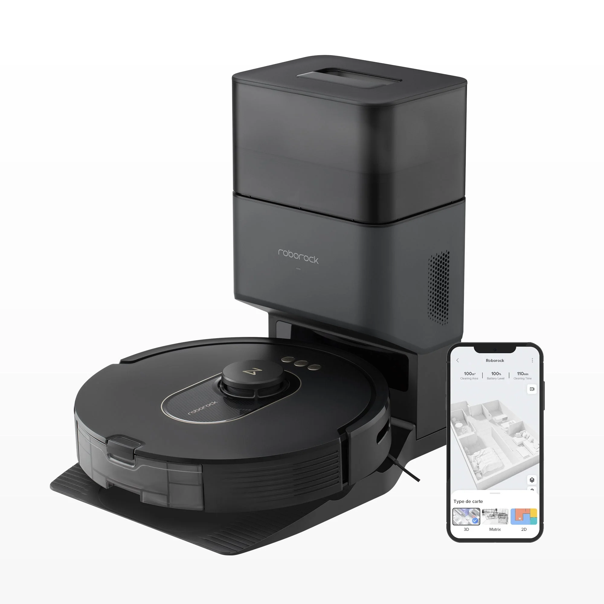 Roborock Q5 DuoRoller+ Robot Vacuum Cleaner with Auto-Empty Dock, 5500 Pa Suction Power and DuoRoller鈩?Brush System