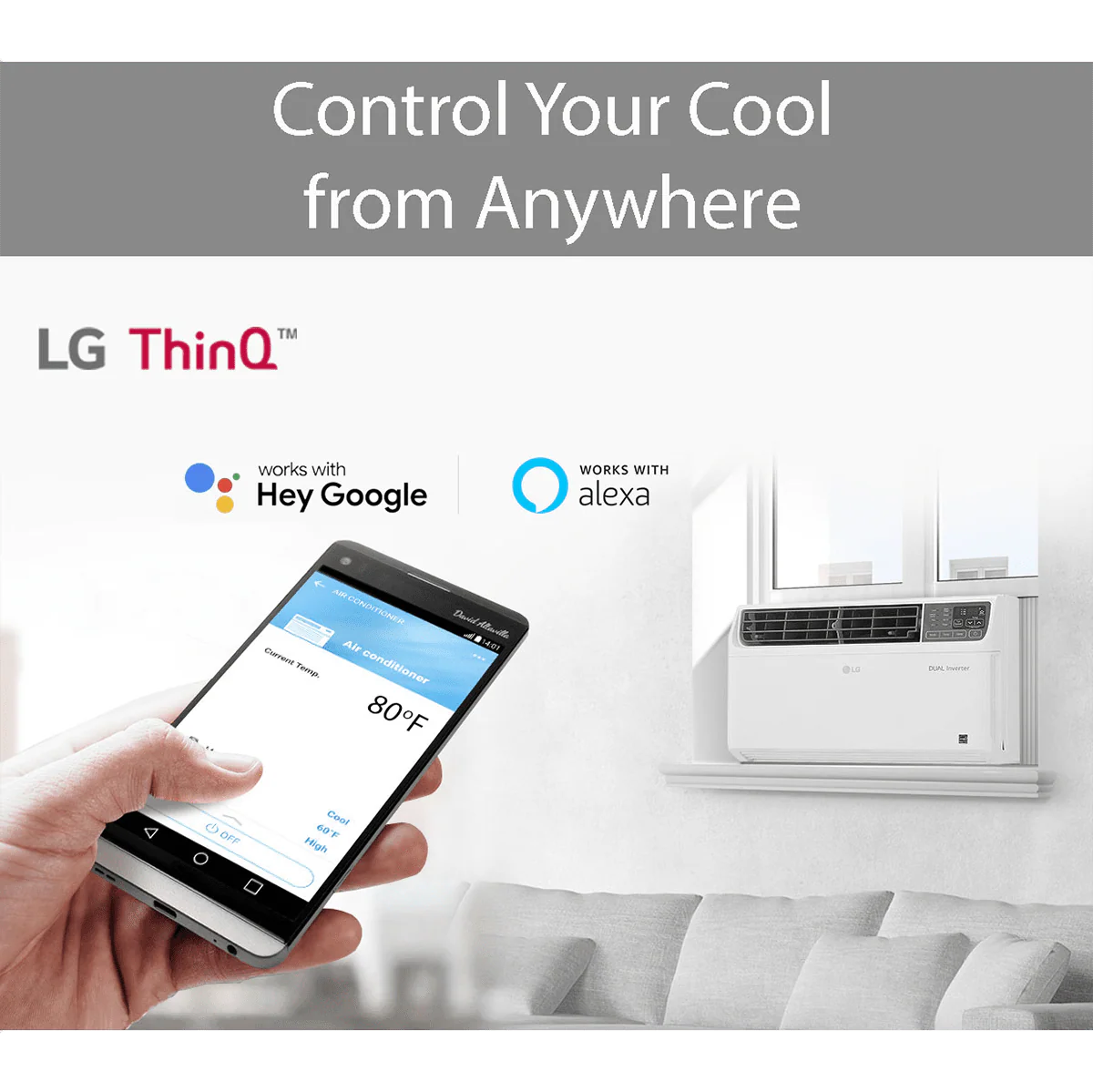 LG 12,000 BTU Dual Inverter Smart Wi-Fi Window Air Conditioner