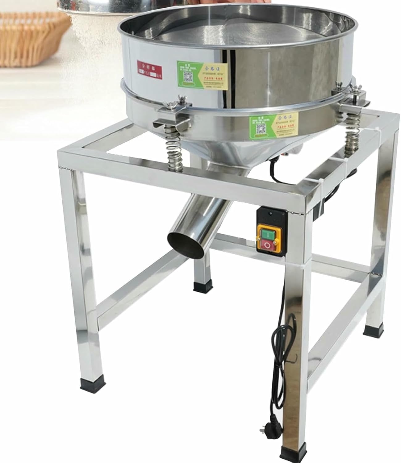 Automatic Powder Sieve Machine: Automatic Electric Vibrating Stainless Steel Flour Powder Sieve with 40 and 100 mesh for Industrial use~/