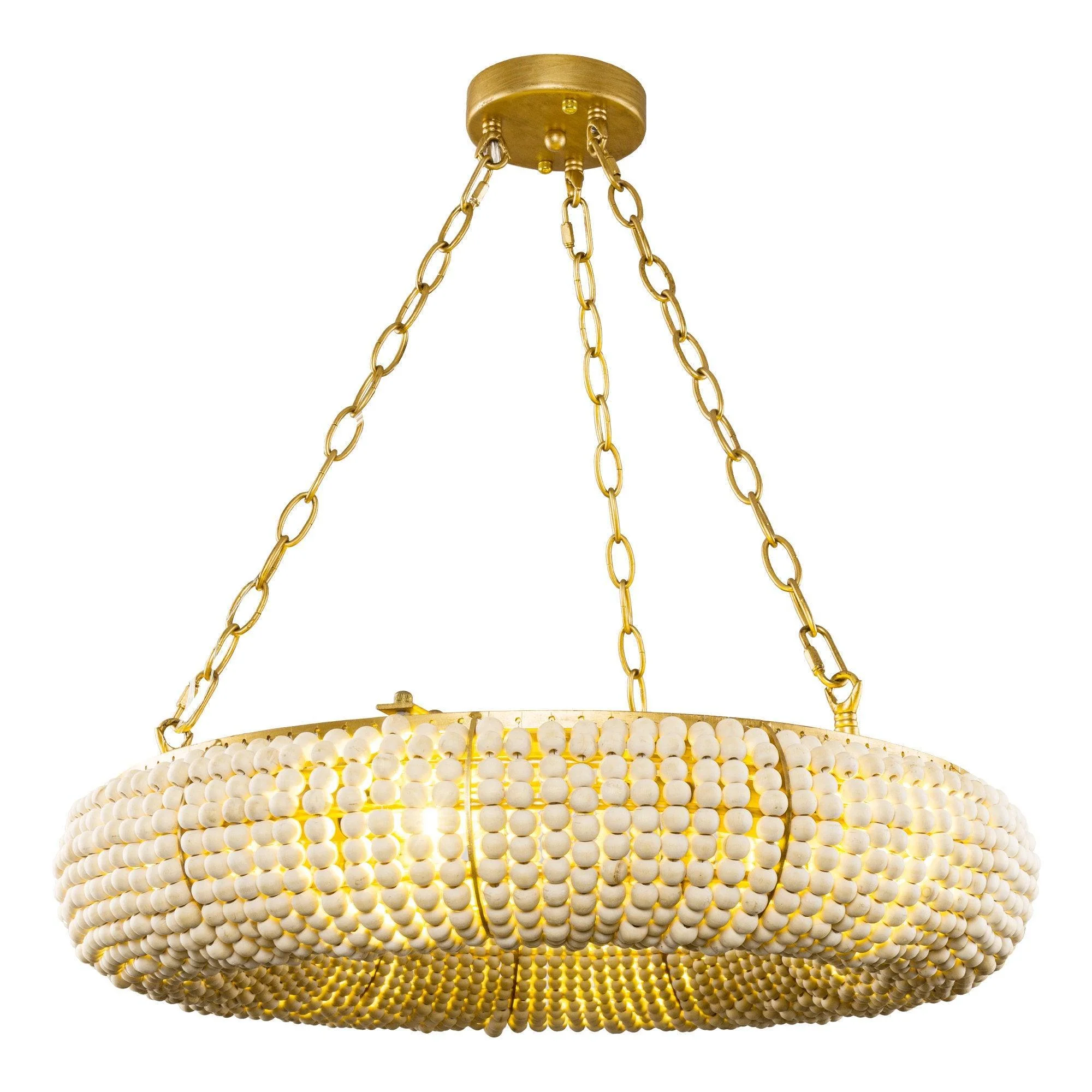 Parrot Uncle Farmhouse 6-Light Antique Golden Flush Mount Lighting (BBW9743-6)