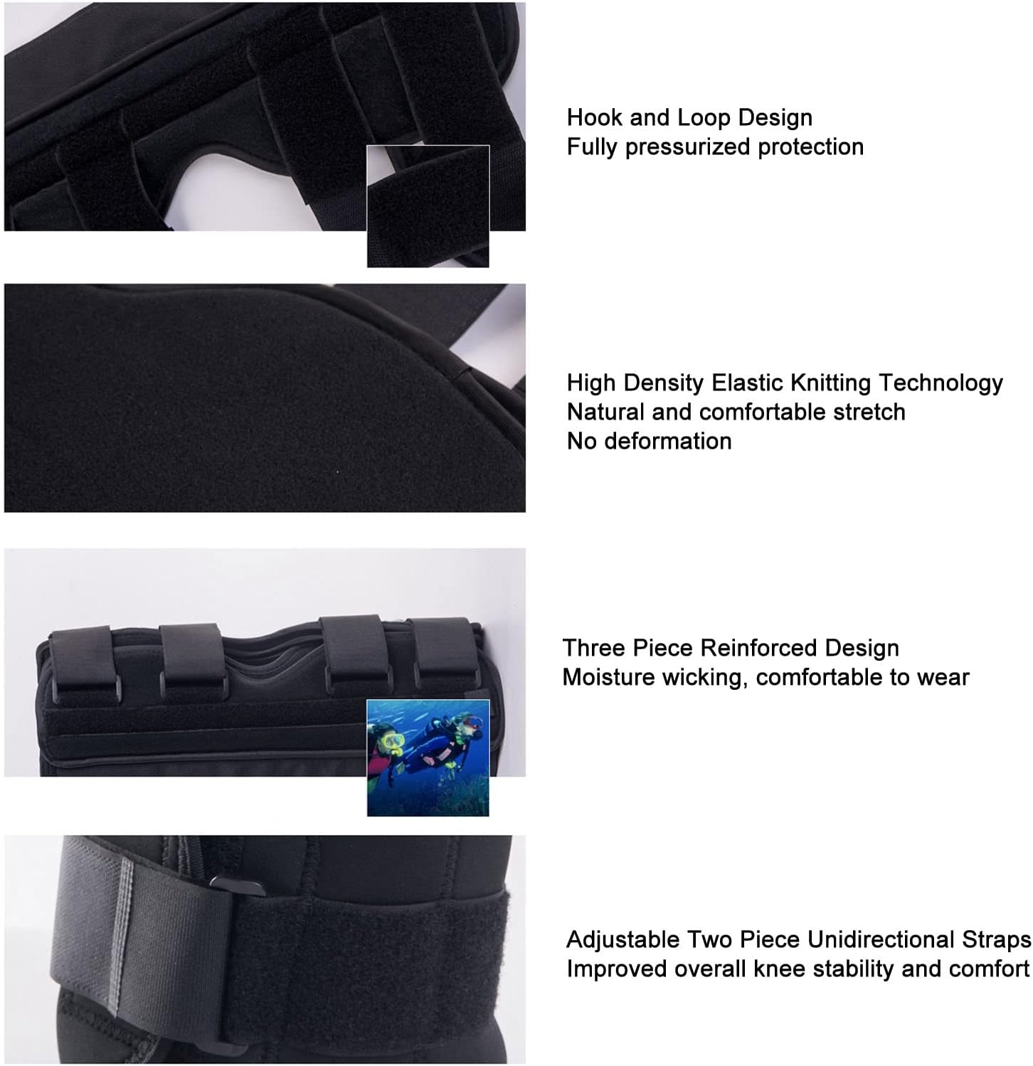 Knee Braces, 3 Panel Adjustable Knee Leg Splint Pain Reduce Speed Recovery Knee Leg Immobilizer for Sprains Dislocations Injuries (XXL)