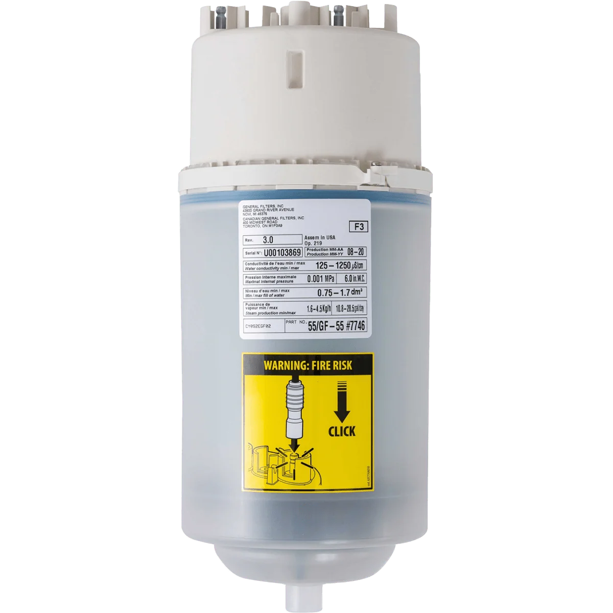 General Aire 7746 Model 55 Replacement Steam Cylinder