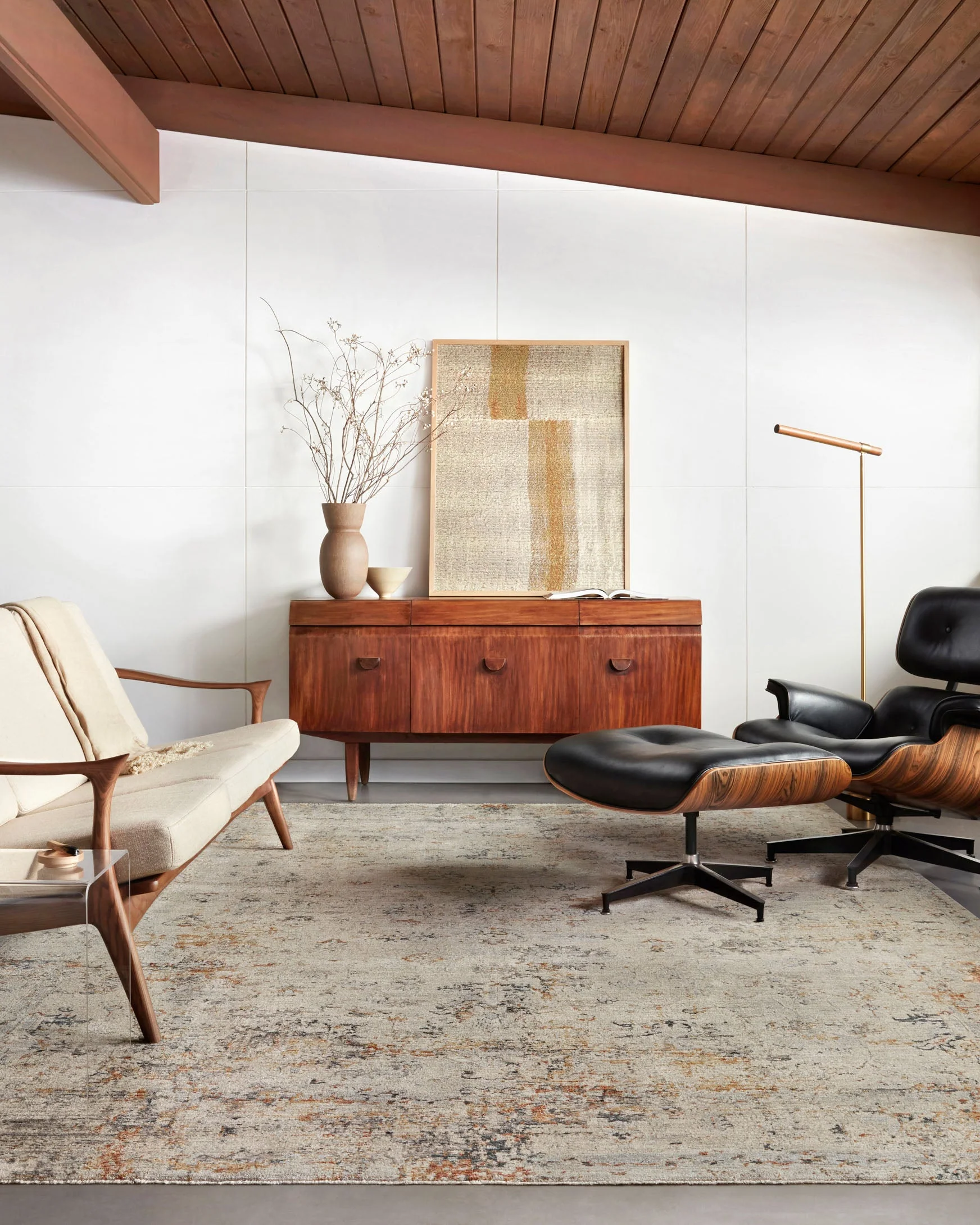 Loloi Axel Collection - Contemporary Power Loomed Rug in Silver & Spice (AXE-02)