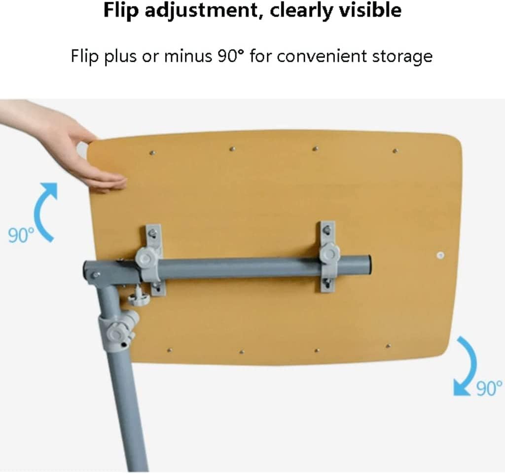 Overbed Table Medical Height Adjustable Overbed Bedside Table with Wheels Rolling Laptop Desk Great for Hospital Use or at Home as Bed Tray Lightweight,A-23.6 * 24in