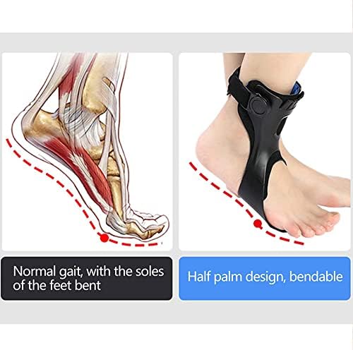 Drop Foot Brace for Walking, Drop Foot Brace, Foot Up Ankle Foot Orthosis Support with Inflatable Airbag for Hemiplegia Stroke Shoes Walking Foot Stabilizer (Right-M