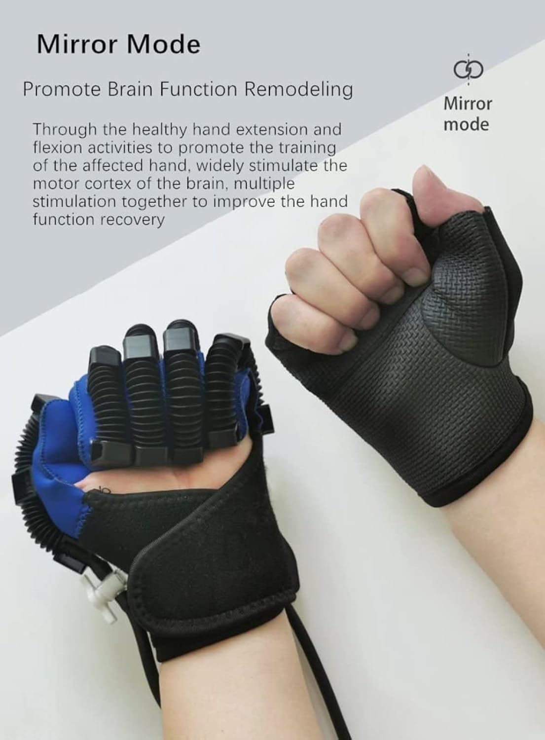 DKULMN Hand Function Rehabilitation Robotic Gloves, Finger and Hand Function Rehabilitation Trainer Robotic Rehab Gloves for Kids Elderly Recovery Exercise Physical Equipment,Right,Medium