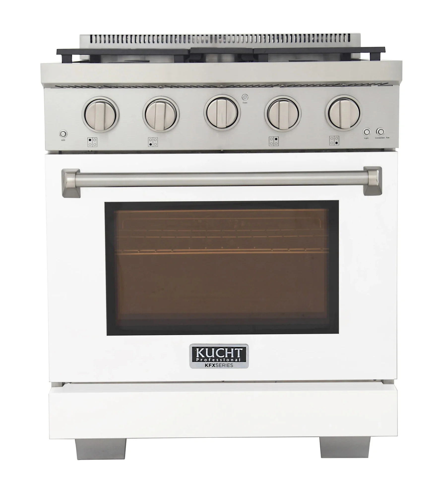 Kucht Professional 30-Inch 4.2 cu. ft. Gas Range in White with True Simmer Burners (KFX3000X-W)
