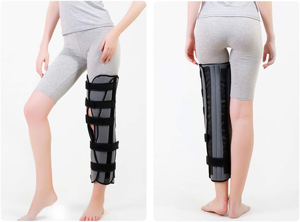 Hinged Knee Brace Support Adjustable Knee Immobilizer Joint Fixation Brace Knee Fracture Stent Stabilize for Ligament Meniscus Injury