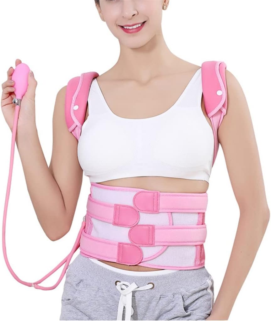 Posture Corrector Belt Inflatable Orthosis Pull Shoulder Support Spine Scoliosis Upper Back Brace Waist(M Code)