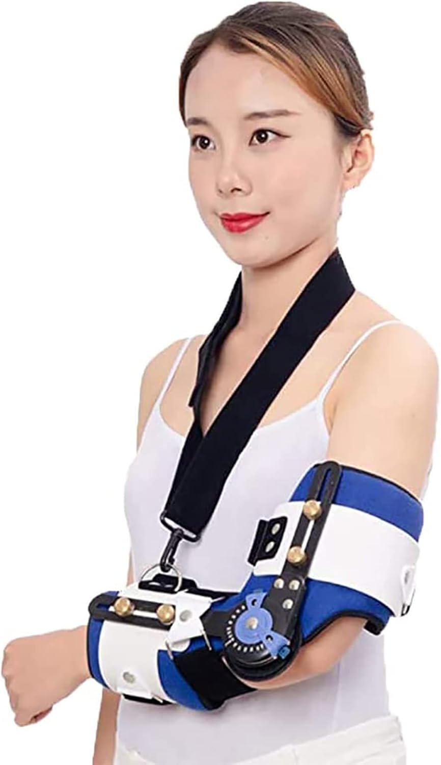 Orthosis, Adjustable Elbow Brace Hinged Elbow Brace Fixator Orthosis Arm Supports Cuff Rehabilitation Unisex