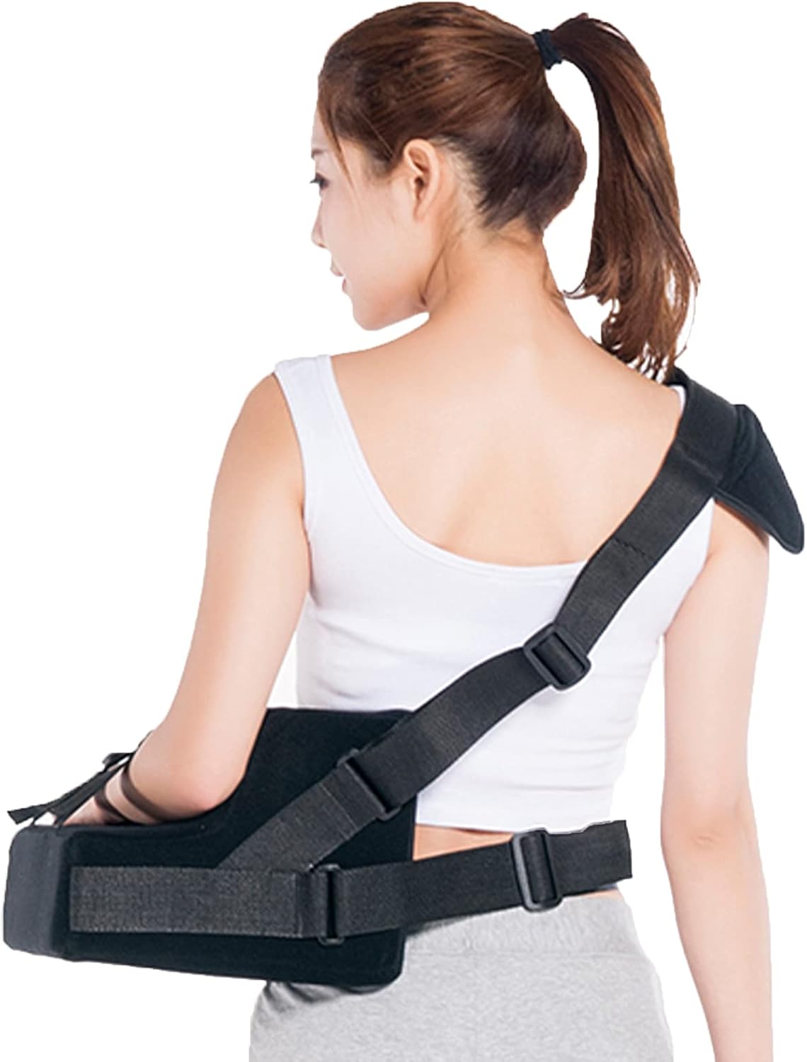 Shoulder Immobilizer Medical Support Strap Fractured Arm Elbow Wrist Bones ​​for Injury Support Post Surgery Subluxation Broken Arm Dislocated Adjustable Arm Shoulder Cuff Support,Left