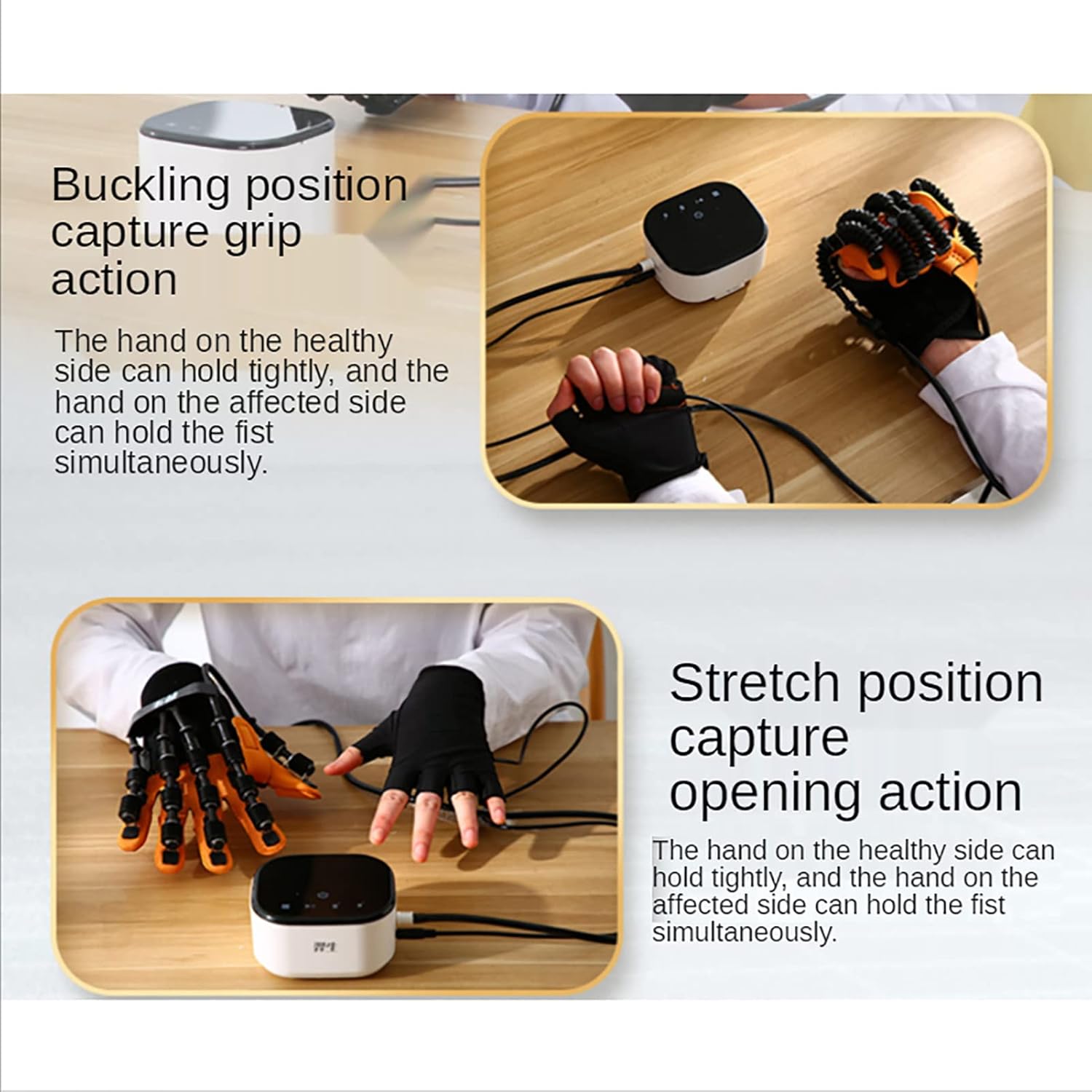 Rehabilitation Robot Gloves,Stroke Hemiplegia Finger Wrist Training Equipment,Finger Straightening Brace Guard Protector for Patients with Hand Dysfunction,Right,M,180x40x262cm