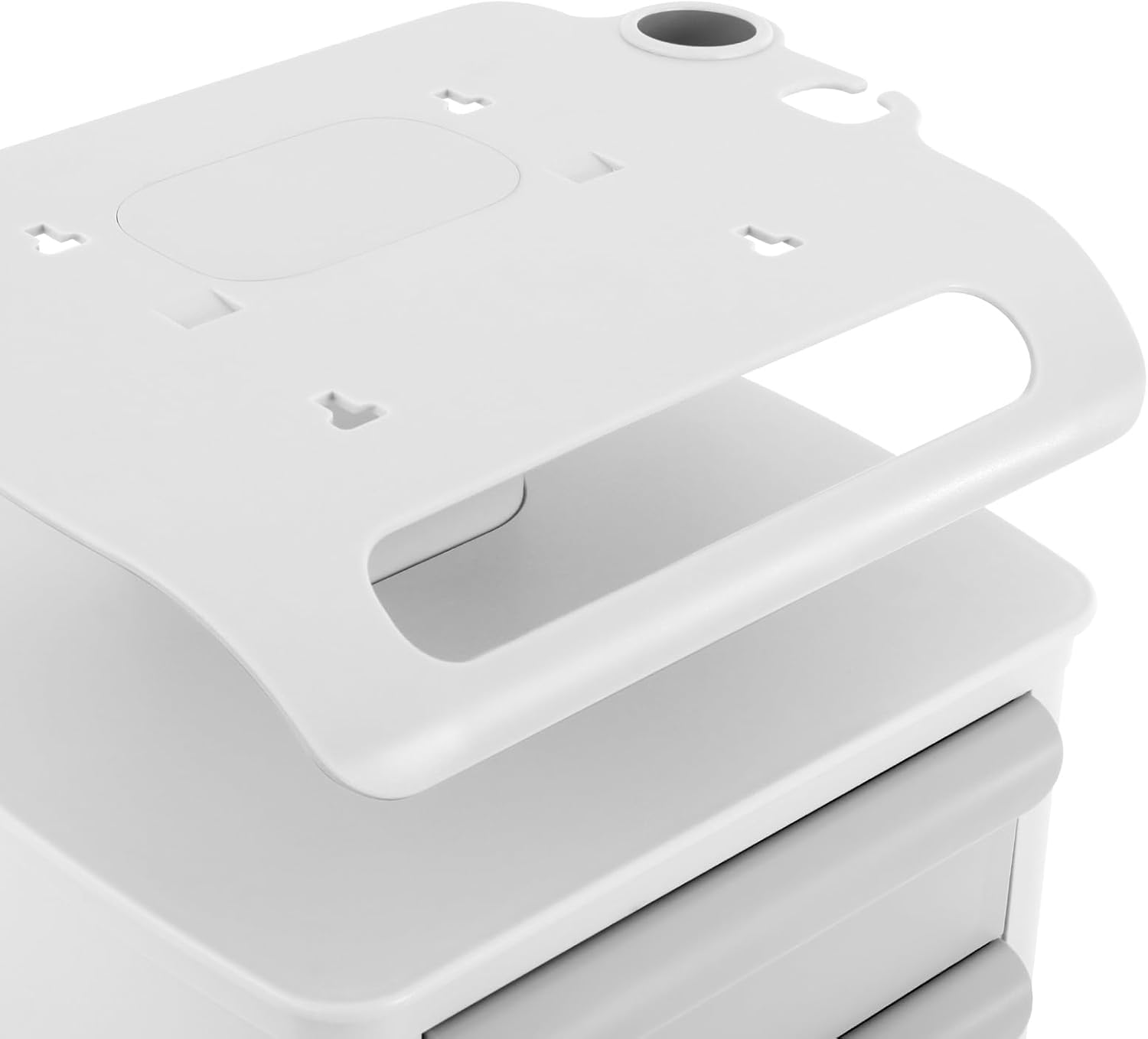 Beauty Instrument Trolley Cart, Freestanding Mobile Trolley with 4 Wheels 66lbs Storage Cart with 3 Drawers, Lab Rolling Storage Cart for Spas, Homes, Labs, Salons