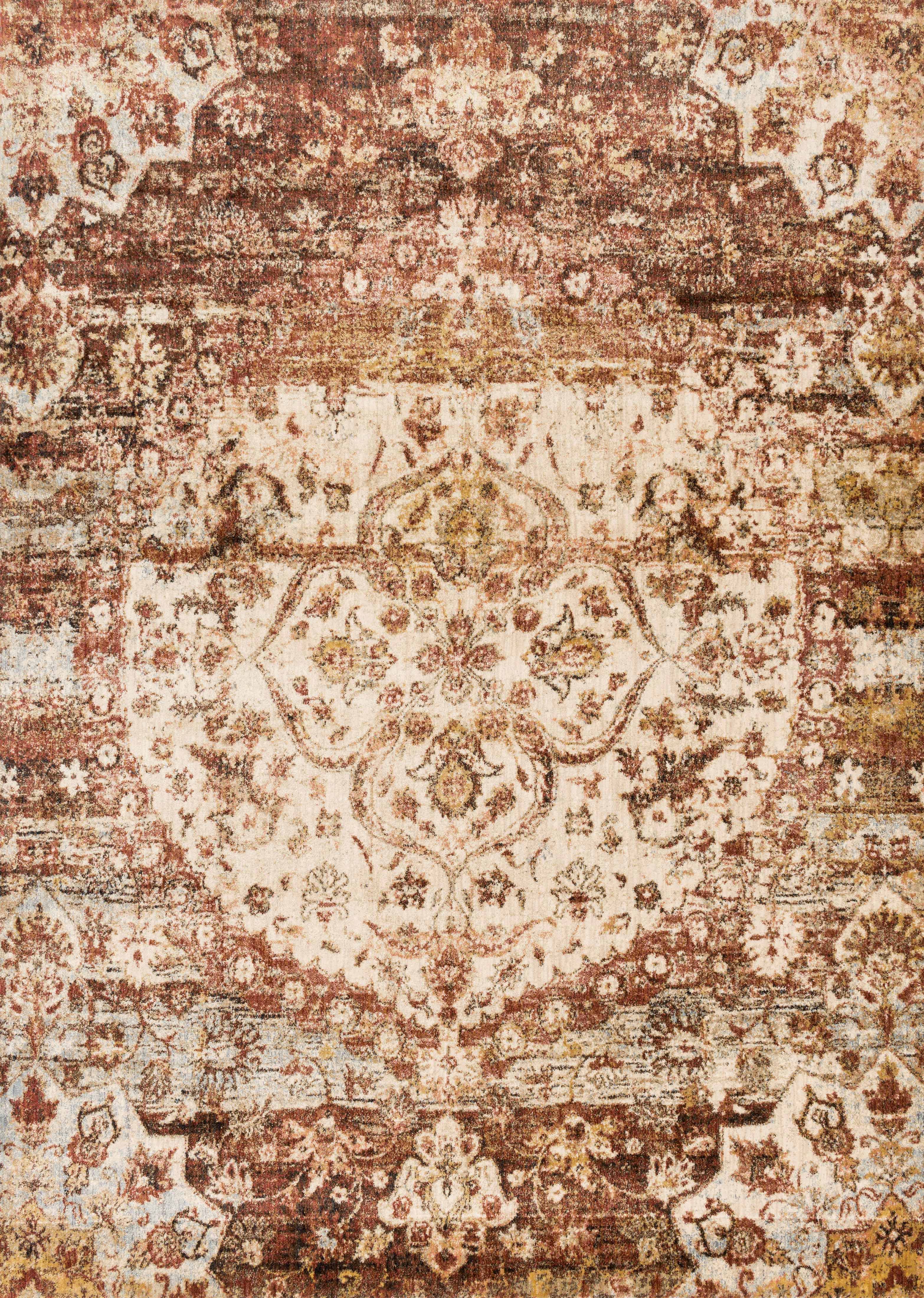 Loloi Anastasia Collection - Transitional Power Loomed Rug in Rust & Ivory (AF-06)
