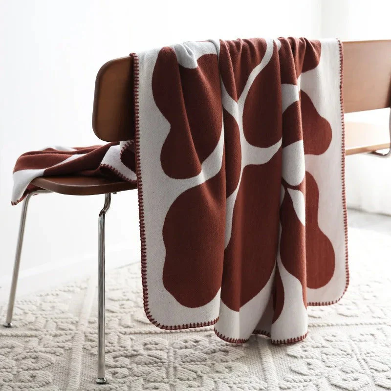 Nordic Cotton Abstract Throw Blanket