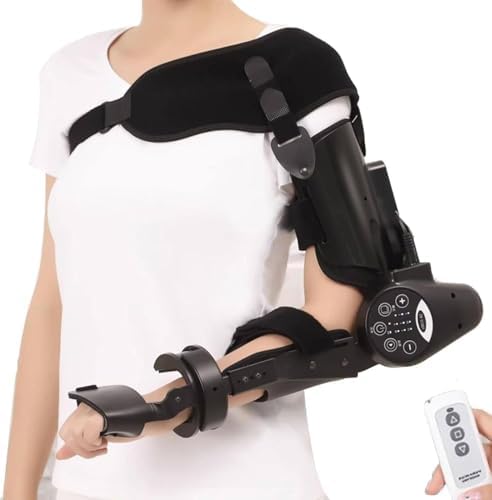 Remote Control Elbow Rehabilitation Device - Hinged Elbow Brace with Smart Timing for Upper Arm Support & Injury Recovery - Ideal for Physical Therapy & Rehabilitation