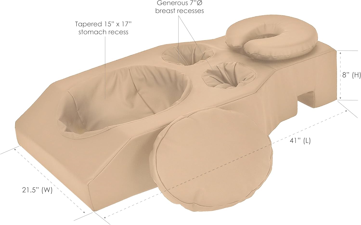 EarthLite Pregnancy Massage Cushion & Headrest - Full Body Pregnancy Bolster/Ideal After Breast Surgery & Lower Back Pain