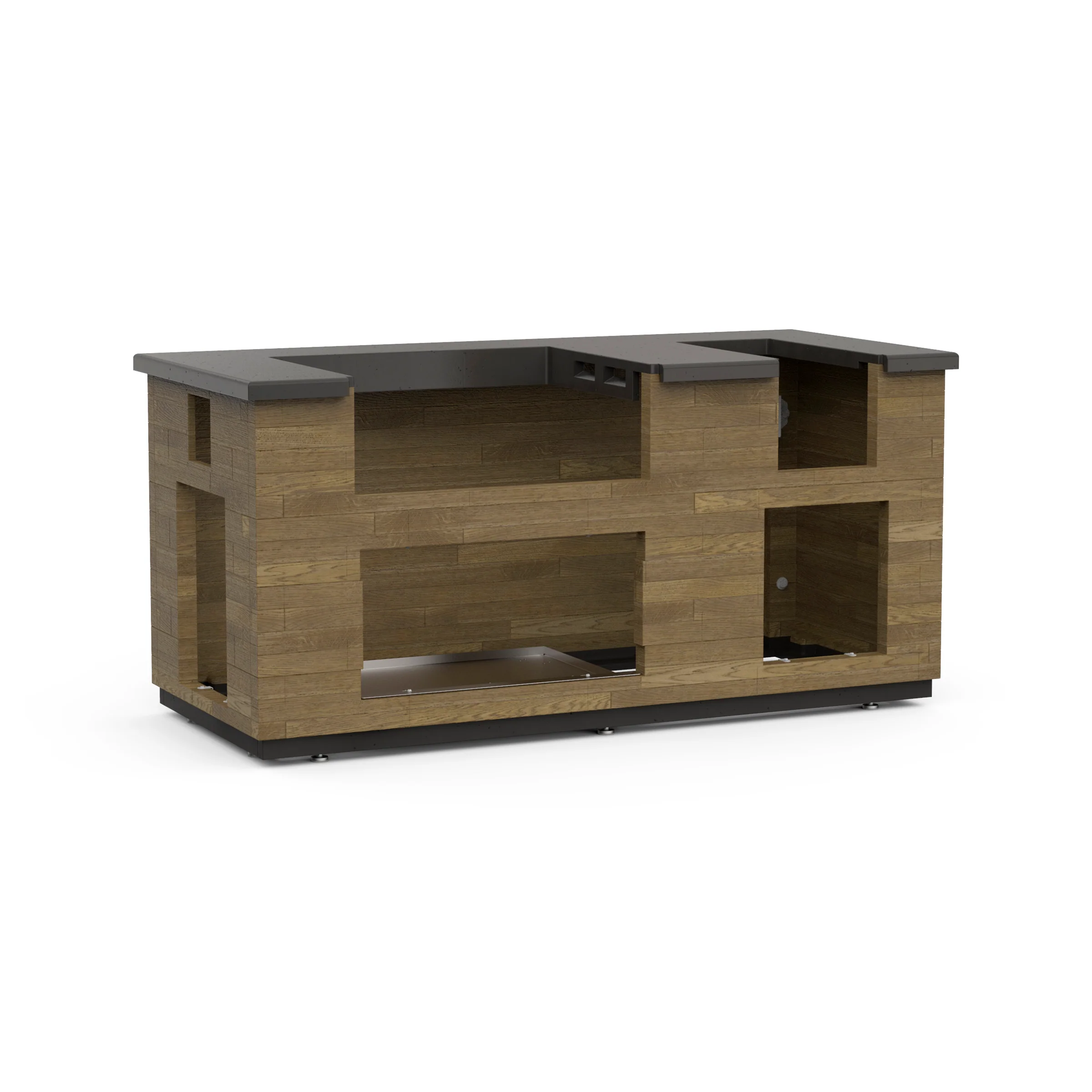 Fire Magic Grills ID660-77BA 77-Inch Reclaimed Wood Island System, French Barrel Oak (ID660-FOD-77BA)