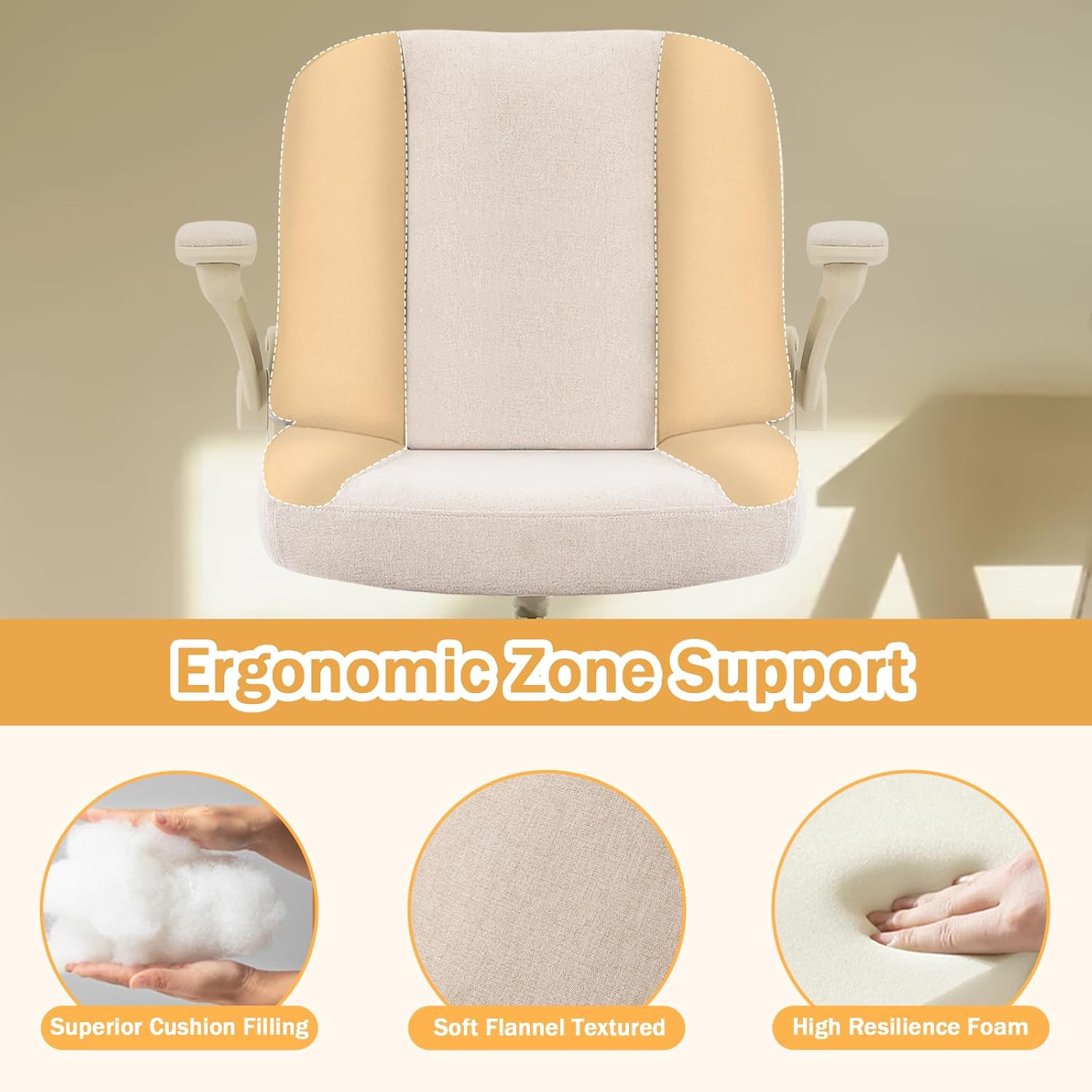 Pipersong Meditation Cross Legged Armchair, ADHD Chair with Adjustable Armrests, Criss Cross Desk Chair with Flexible Back Cushion, Swivel Footrest, Arm Support and Wheels for Home Office, Black