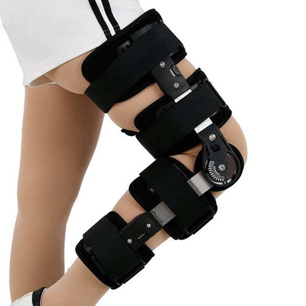 Knee Brace - Hinged Immobilizer - Orthosis Stabilizer for Joint Injuries and Orthopedic Rehab (