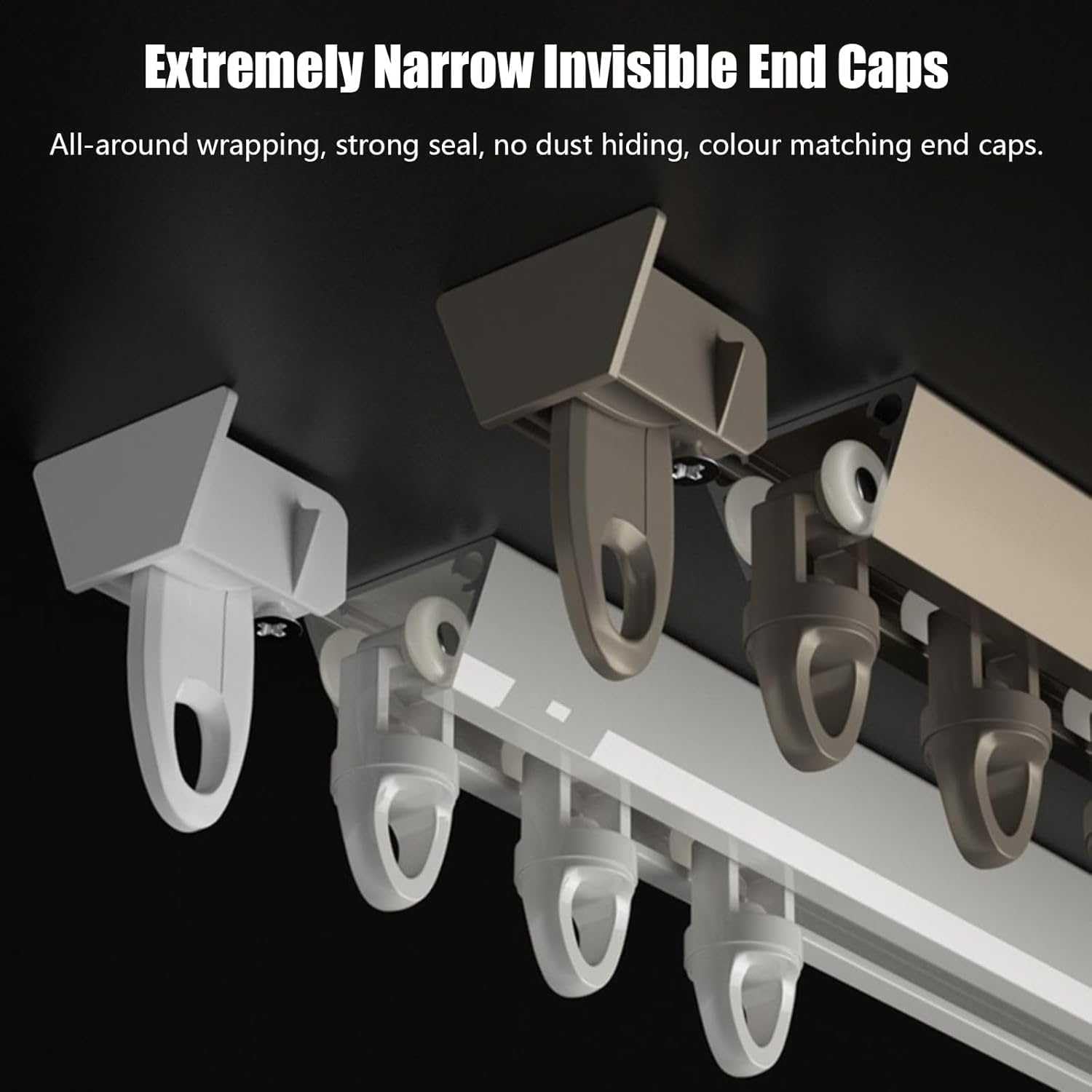 Heavy Duty Hospital Curtain Rail Curtain View for Rvs Home Office Privacy Room Hospital Office System,Champagne-450cm/14.7ft