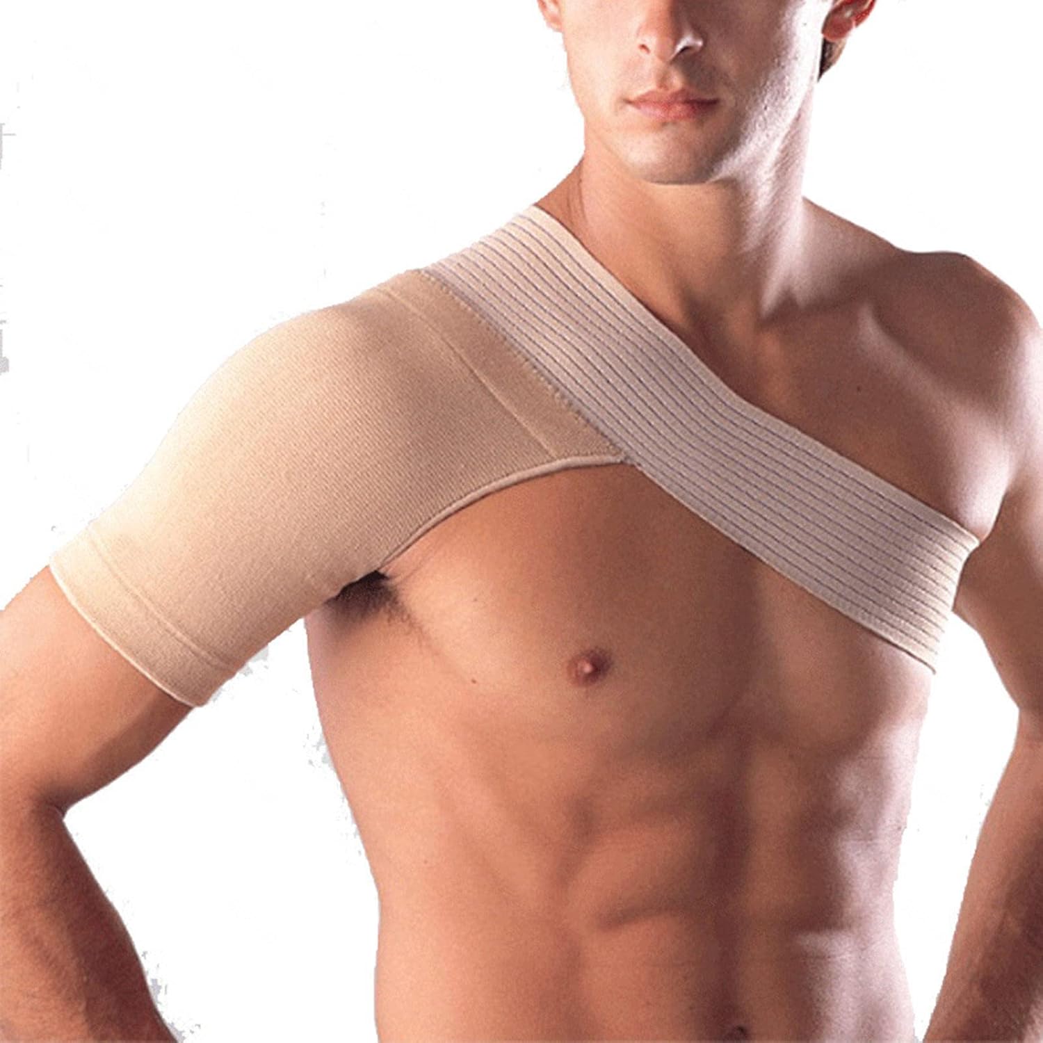 Shoulder Bandage, Compression Shoulder Support Brace Adjustable Shoulder Support Brace Strap Joint Sport Gym Compression Bandage Wrap,XL,M