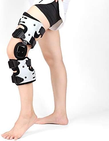 HUANGJUN HingedKnee Brace, Adjustable Post Op Patella Brace Support Stabilizer Pad Orthosis Splint Wrap Medical Orthopedic Guard Protector