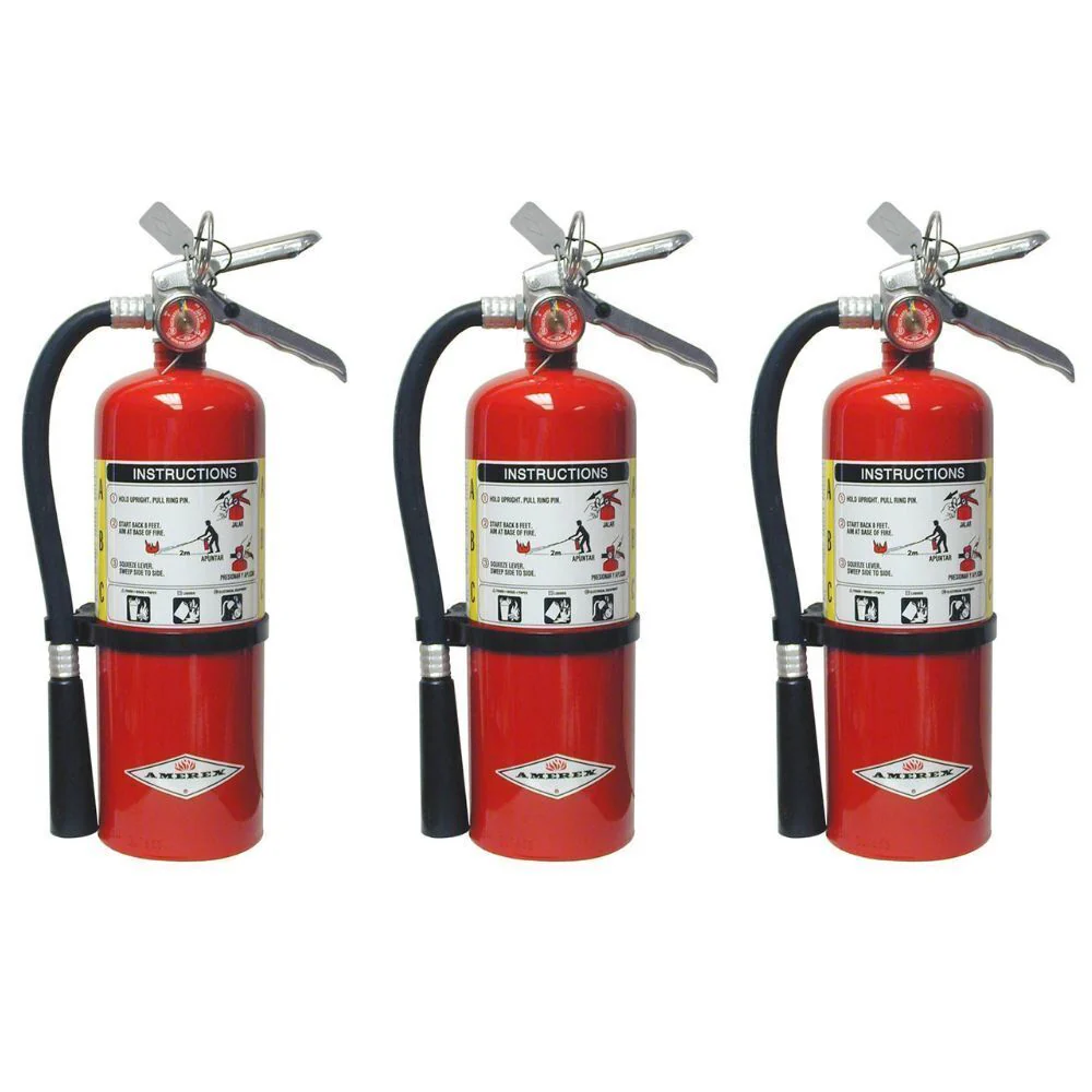 Amerex B500, 5lb ABC Dry Chemical Class A B C Fire Extinguisher (3 Pack)
