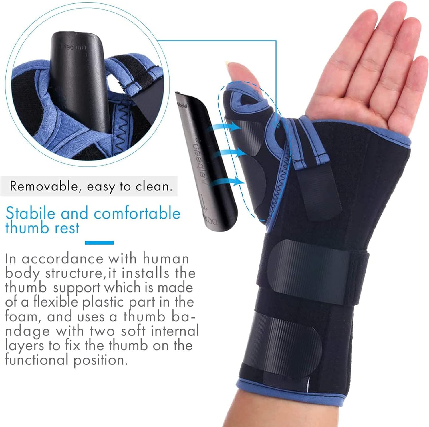 Wrist Splint Night Sleep Support Brace Hand Tendonitis Arthritis Sprain Sports ?Injuries ?Pain Relief Adjustable Support Splint Wrist Injury Relief for Men Wo,Aleft-M