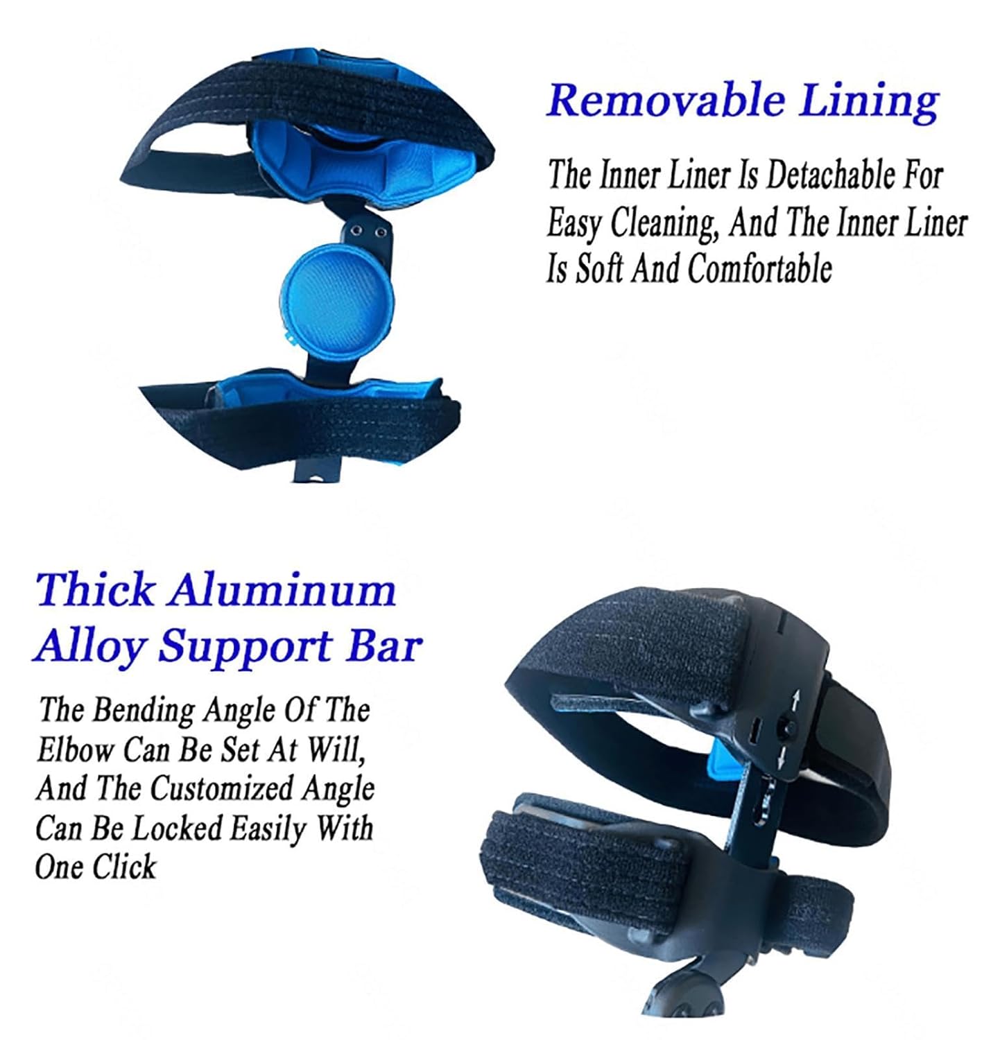 Hinged Elbow Brace, ROM Adjustable Splint & Shoulder Strap with Sling Stabilizer,Men & Women Post Tendon Injury & Surgery Pain Relief Recovery,Dislocated Arm,Left (Right