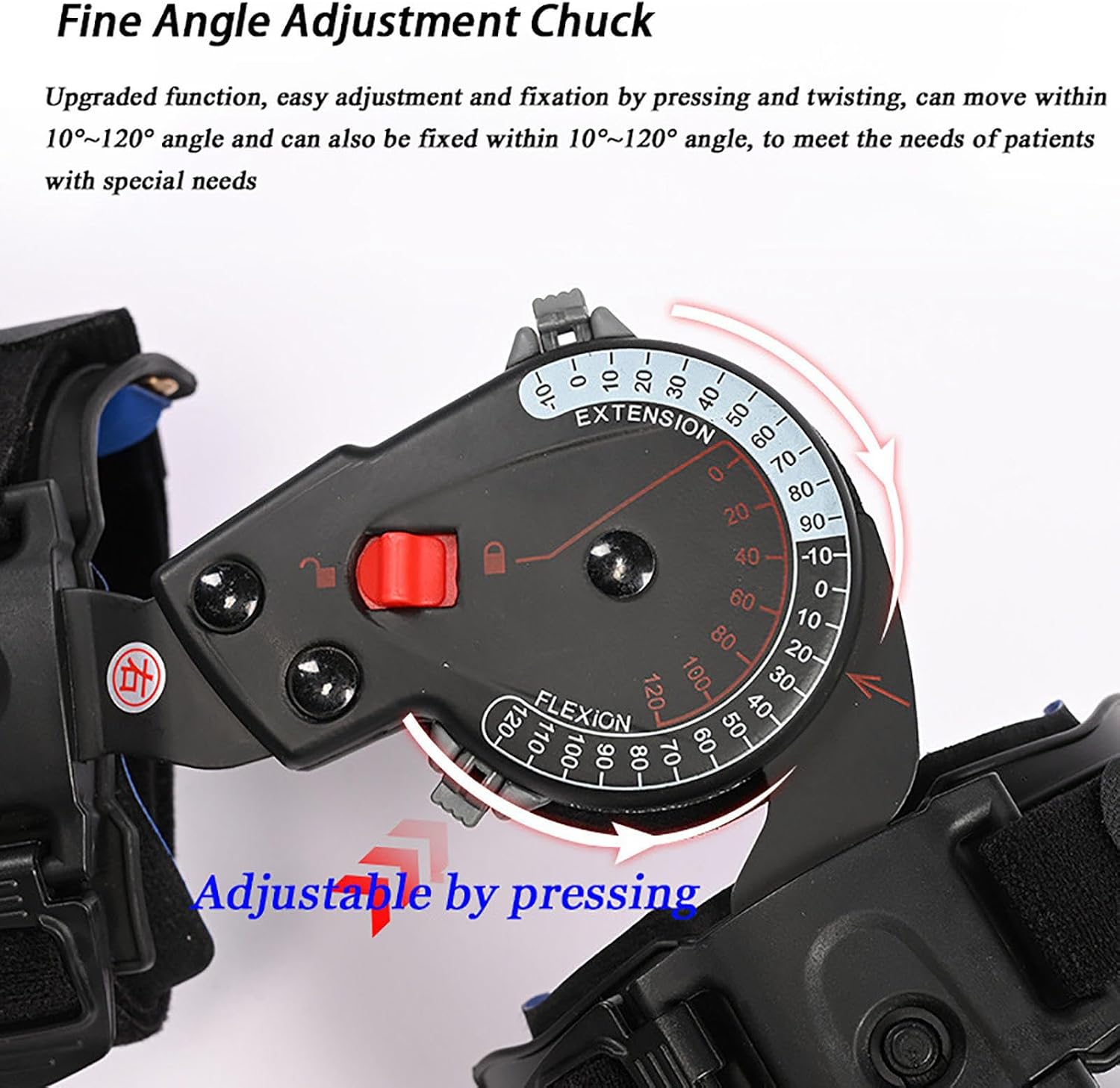 Adjustable Hinged ROM Elbow Brace Support Unisex Adjustable Elbow Splint Immobilizer Post OP Arm Injury Recovery Elbow Fracture Fixation,Left