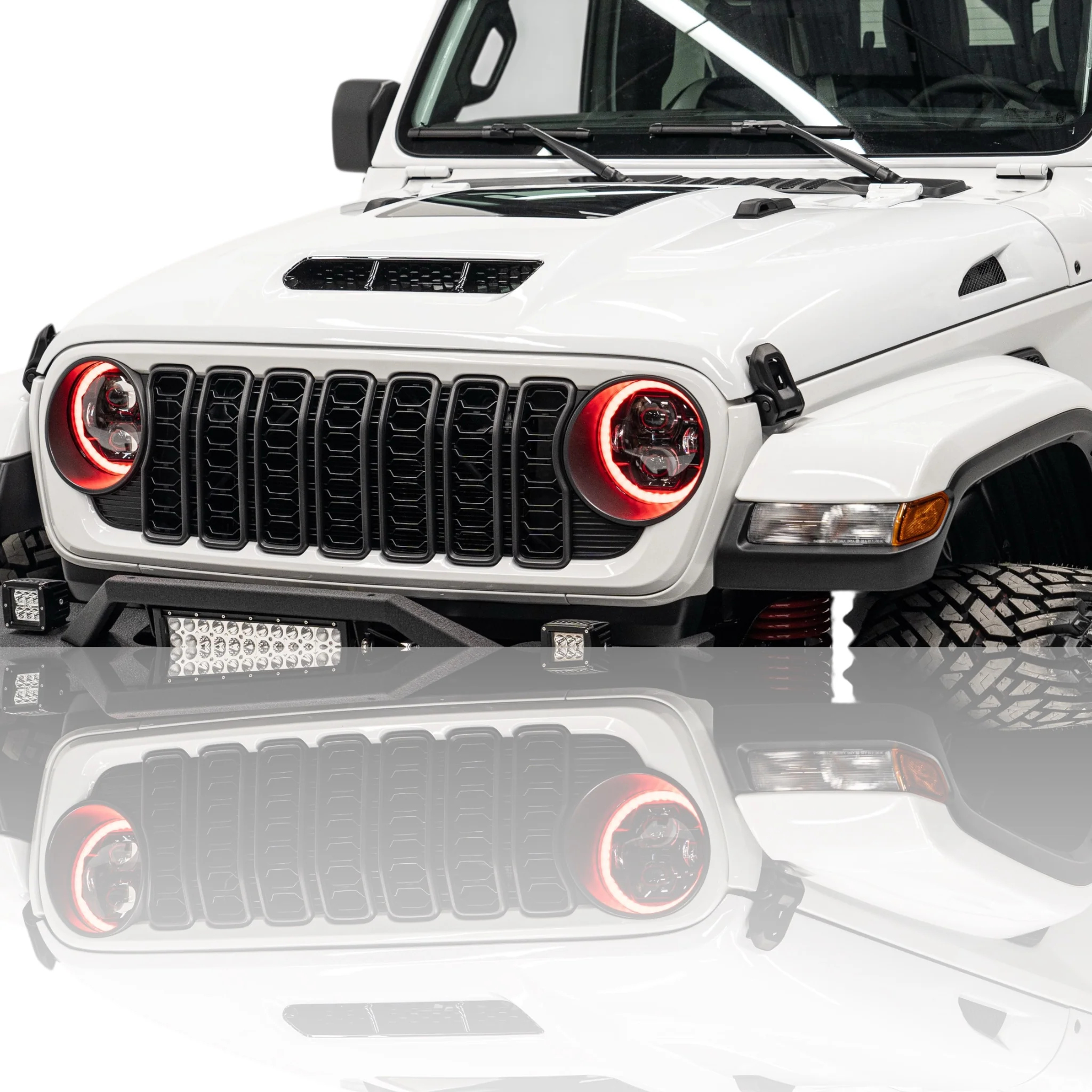 Jeep Gladiator SoFlo Custom Hood with Glass Insert 2020-2025