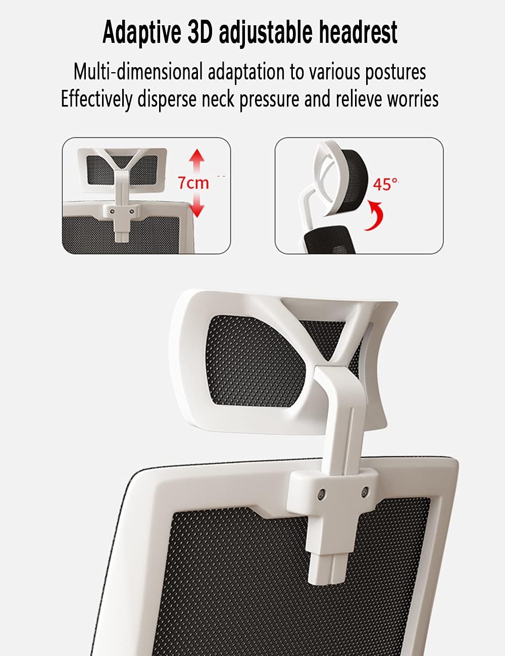 Ergonomic Design Chair Office Chair High Back Flip-up Armrest Adjustable Headrest Breathable Mesh Lumbar Support Tilt Function Tables and Chairs Grey Unisex(